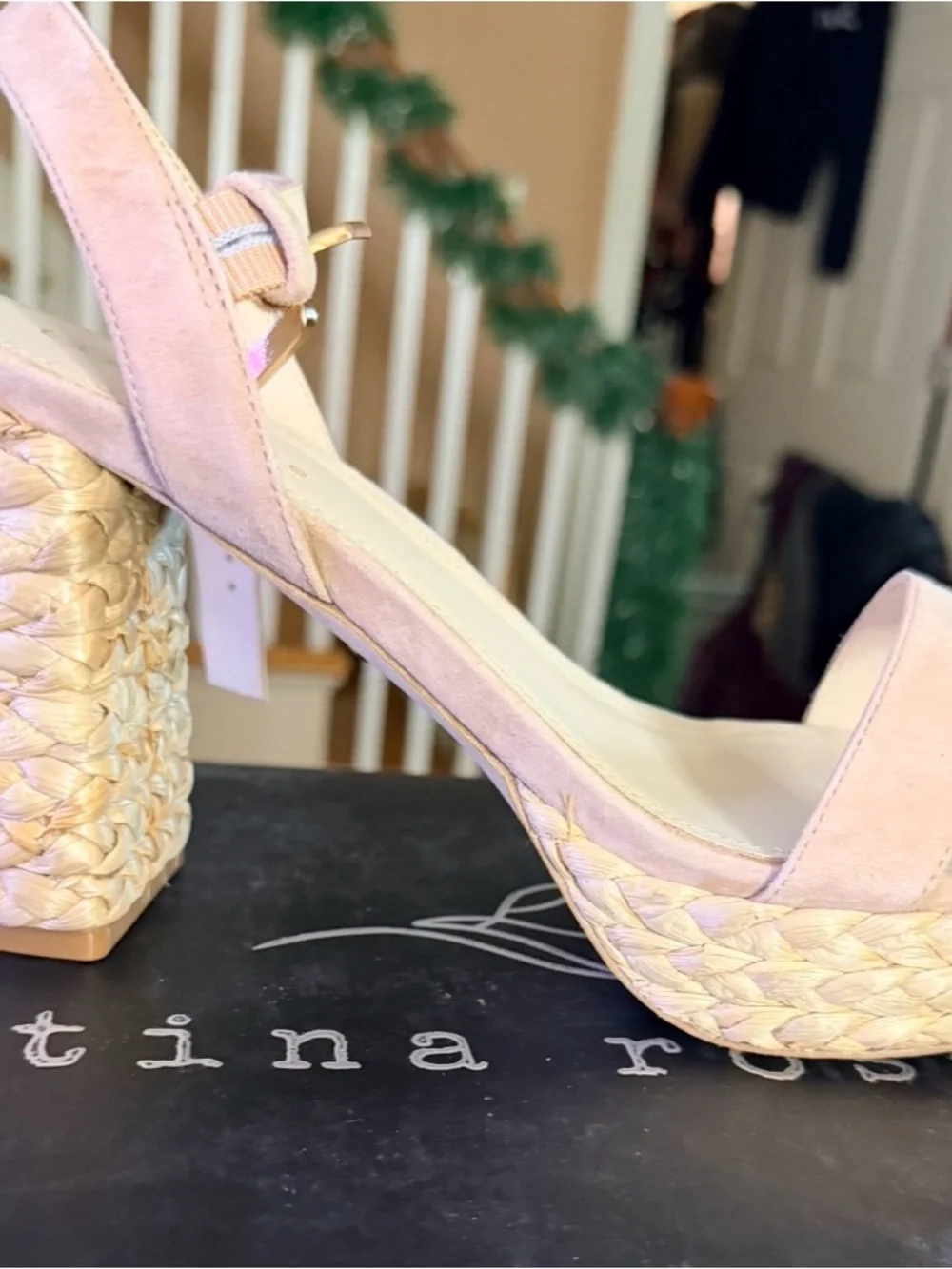 Tina Rose Grace Latte Neutral Espadrille Wedge Sandals - Light Beige